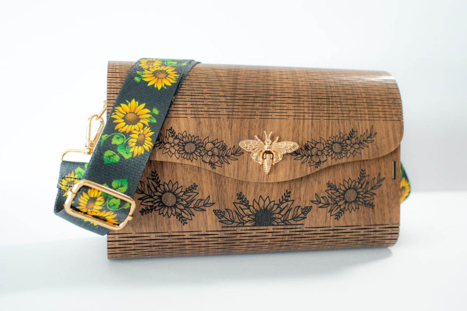 Wooden factory purse